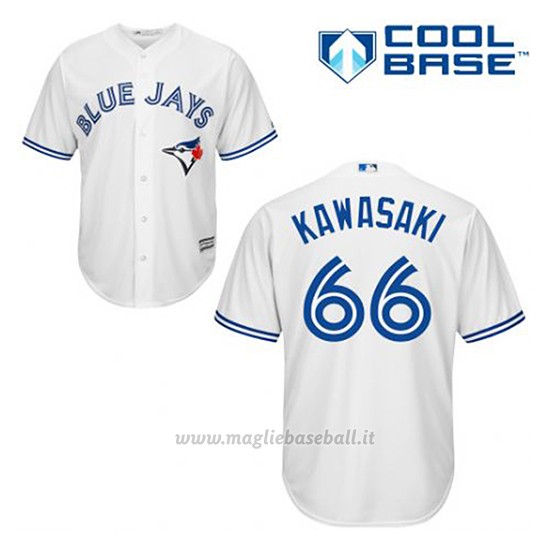 Maglia Baseball Uomo Toronto Blue Jays Munenori Kawasaki 66 Bianco 1ªCool Base